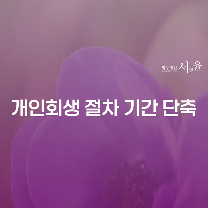 개인회생 절차 기간 단축이 가능한가요?